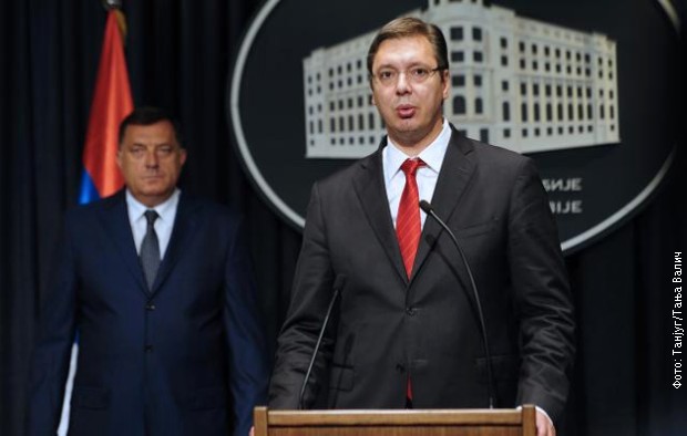 Aleksandar Vucic i Milorad Dodik